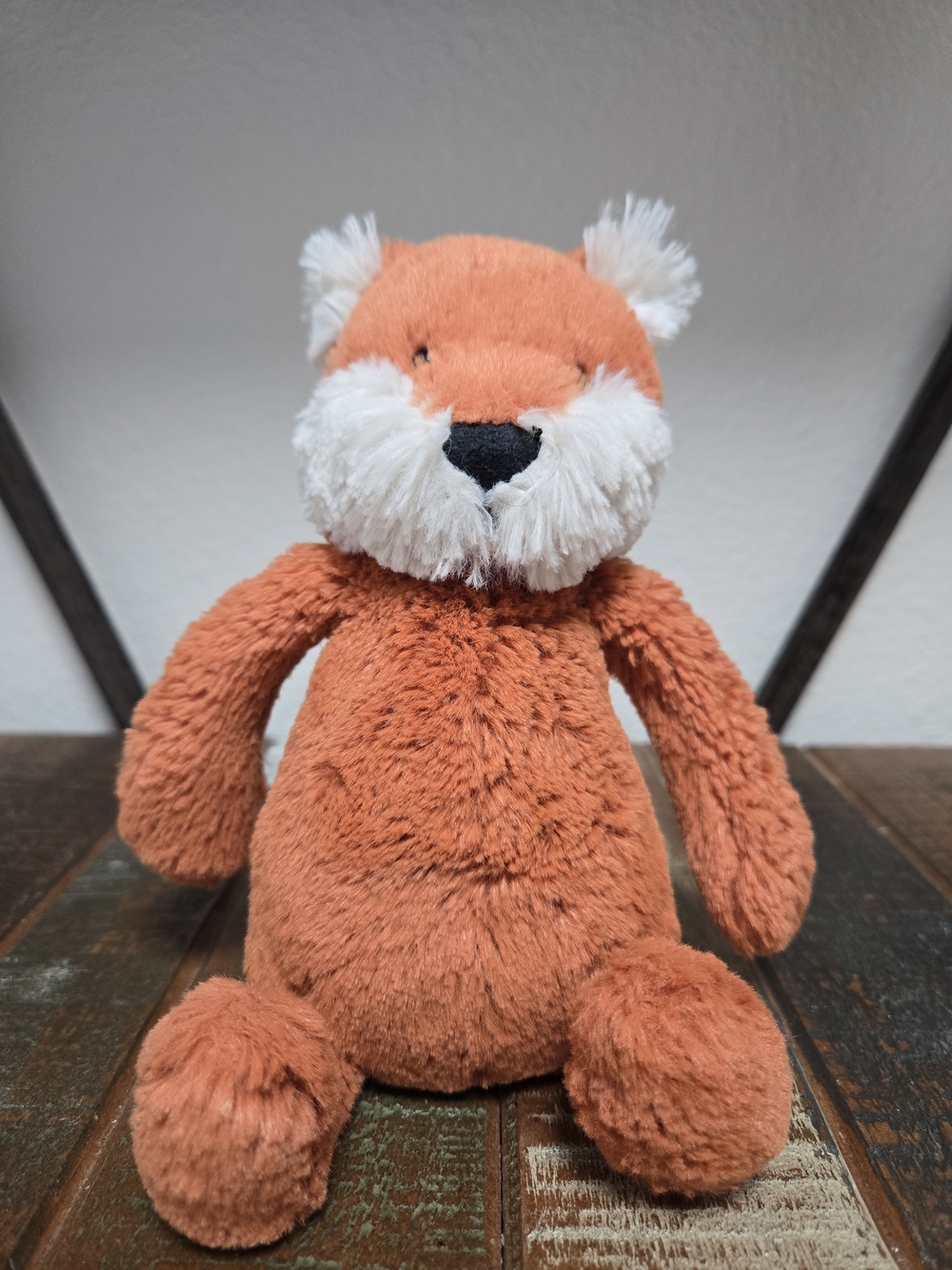 Jellycat Small Bashful Fox Cub Plush Preowned 8" retired